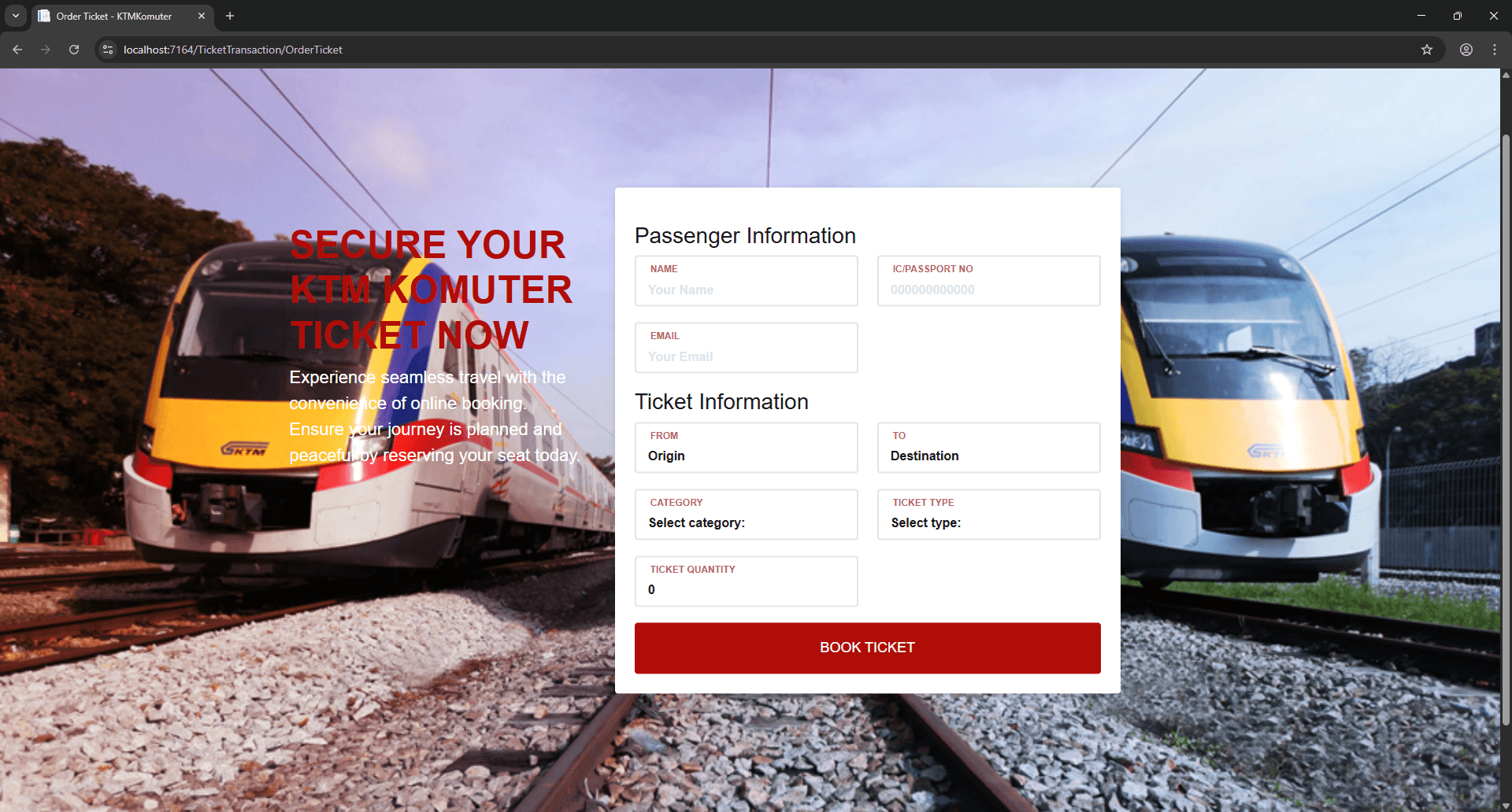 KTMKomuter - Train Ticket Management System